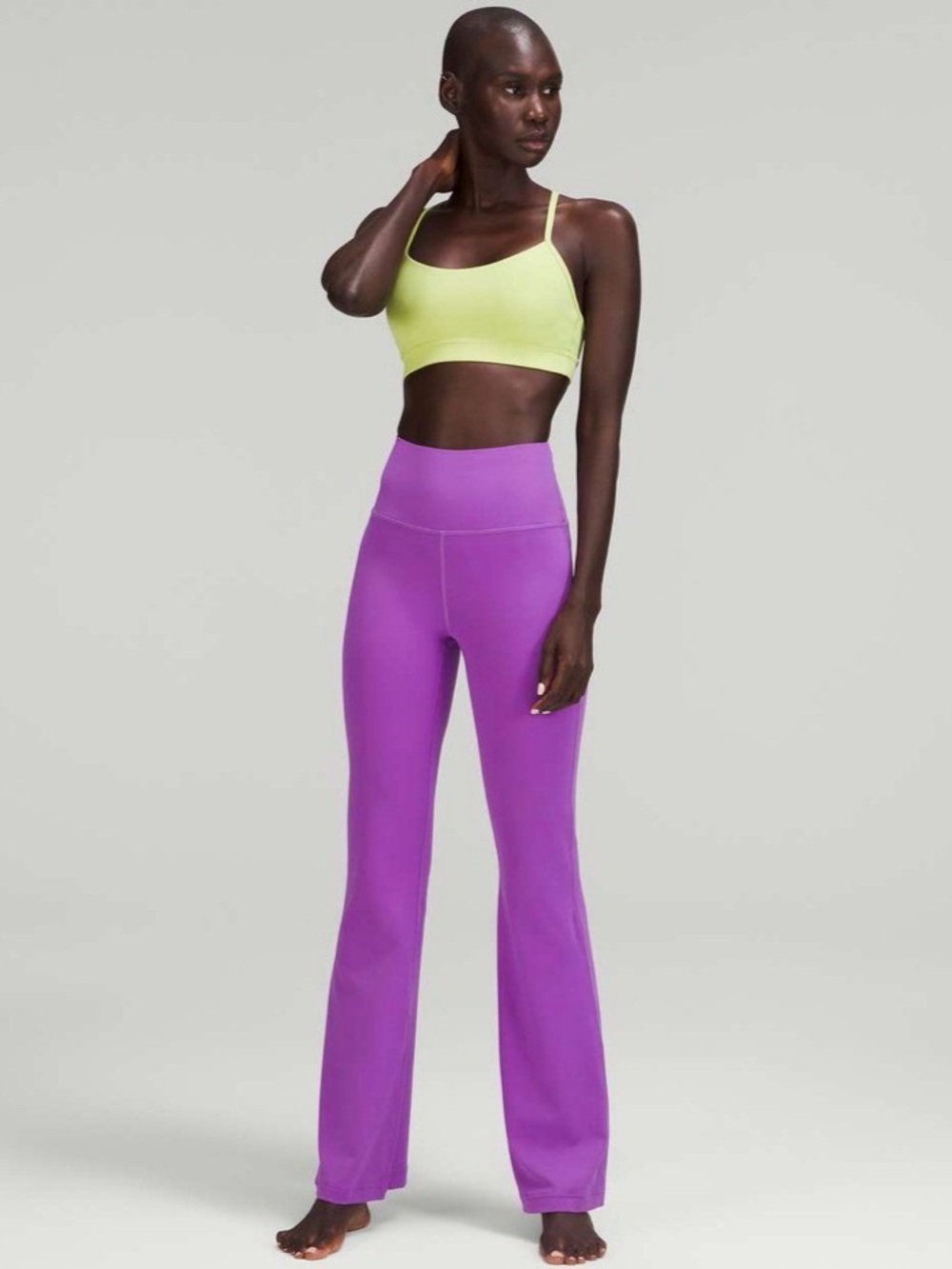 Lululemon groove super high rise flare leggings in Nulu size 6 purple